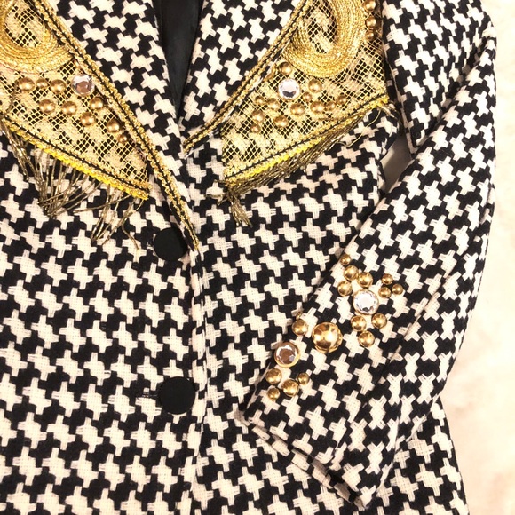 Vintage BnW checkered suit jacket - Picture 4 of 4